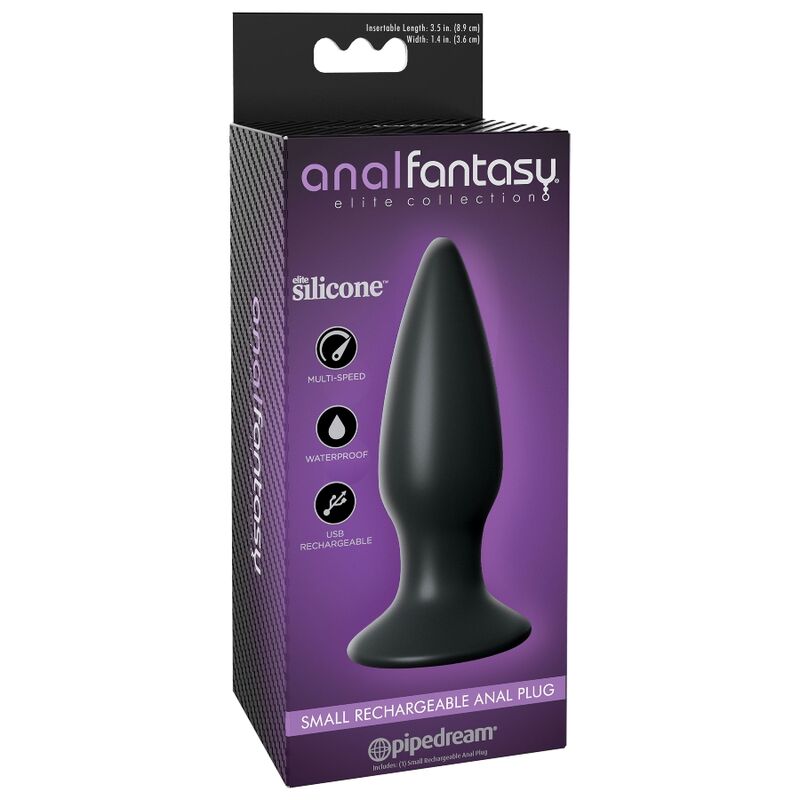 Plug Anal Vibrant Rechargeable Elite Noir - Pipedream