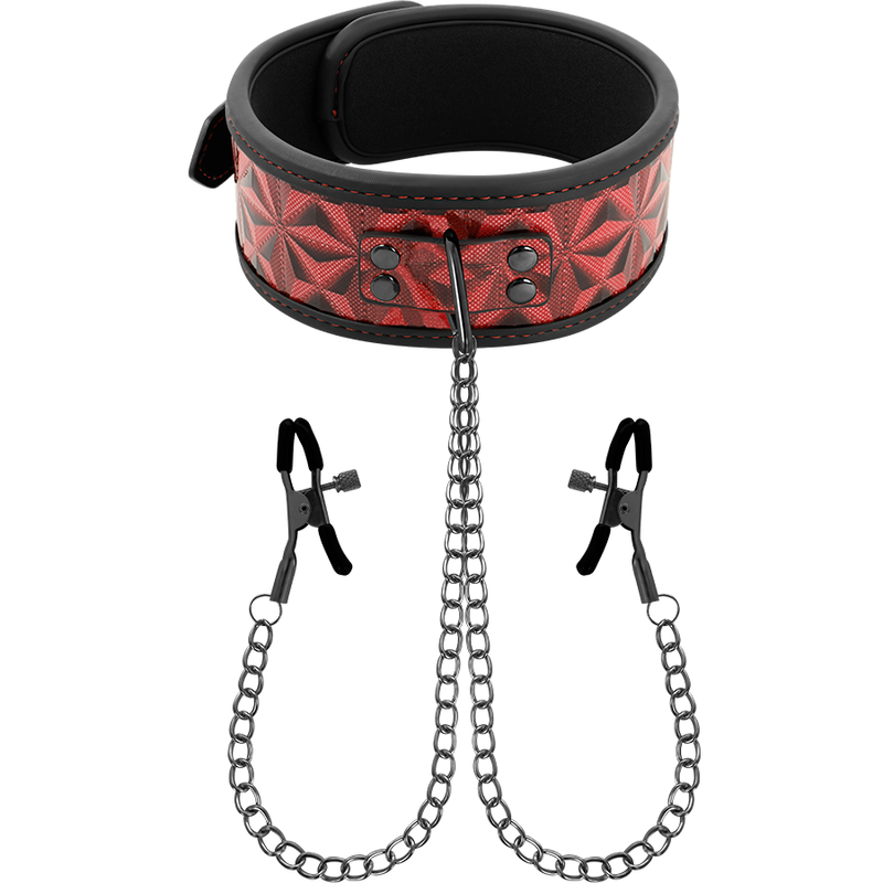 Begme – Collier de cou avec pinces à tétons noires