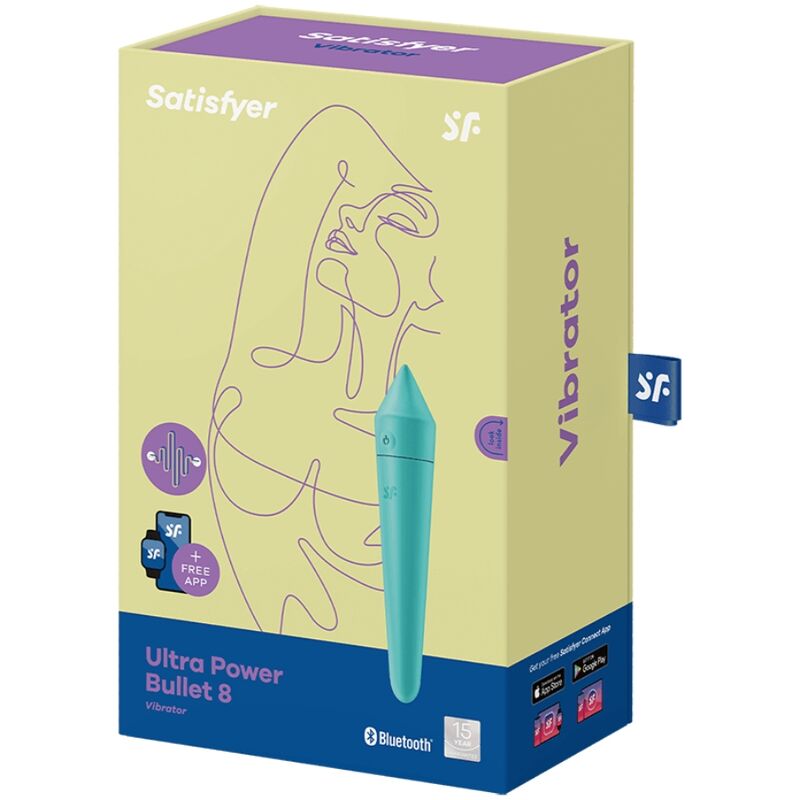 Bullet Vibrant Connecté Ultra Power Bullet 8 Turquoise - Satisfyer
