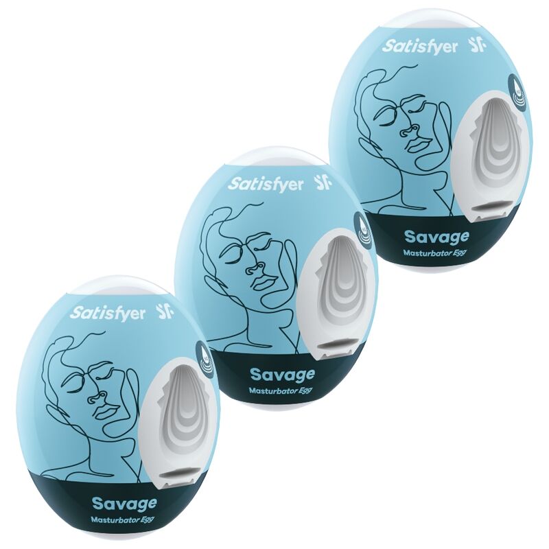 Masturbateurs Œufs Savage Coffret de 3 Hydro-Active - Satisfyer