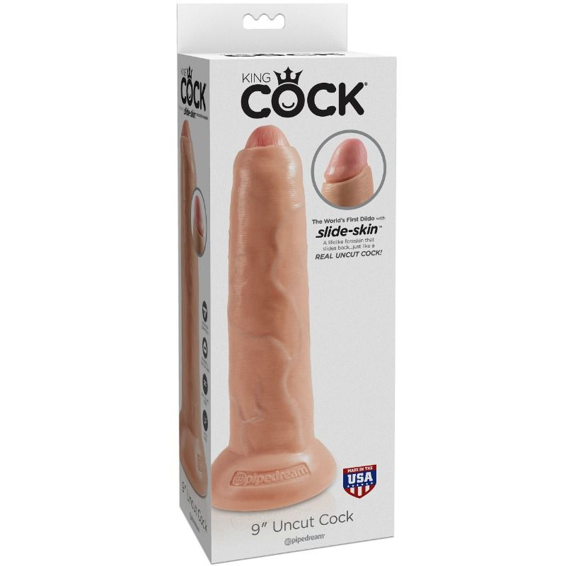 Gode Réaliste King Cock Non Coupé 23cm Chair - Pipedream