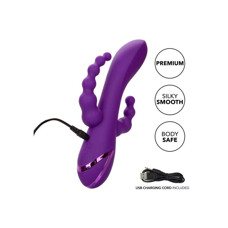 Sextoy Triple Stimulation Long Beach Bootylicious Violet - CalExotics