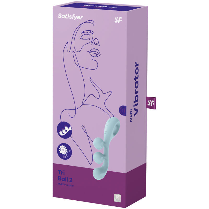 Vibromasseur Multi-Zones Tri Ball 2 Bleu - Satisfyer