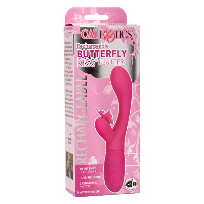 Vibromasseur Butterfly Kiss Flutter Rose - CalExotics