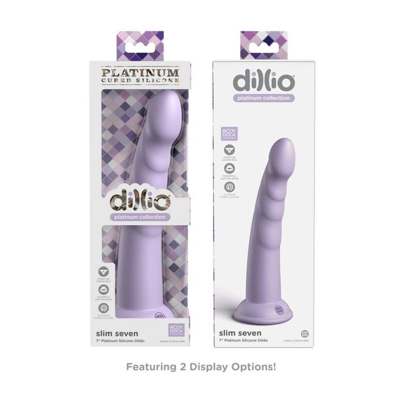 Gode Dillio Slim Seven 17,78 cm Violet - Pipedream