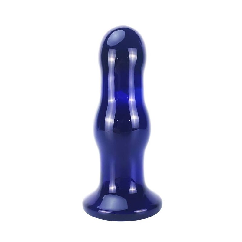 Toyjoy - Plug Anal en verre The Gleaming Bleu
