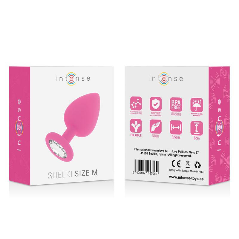 Plug Anal Intense Silicone Strass Fuchsia M - Intense