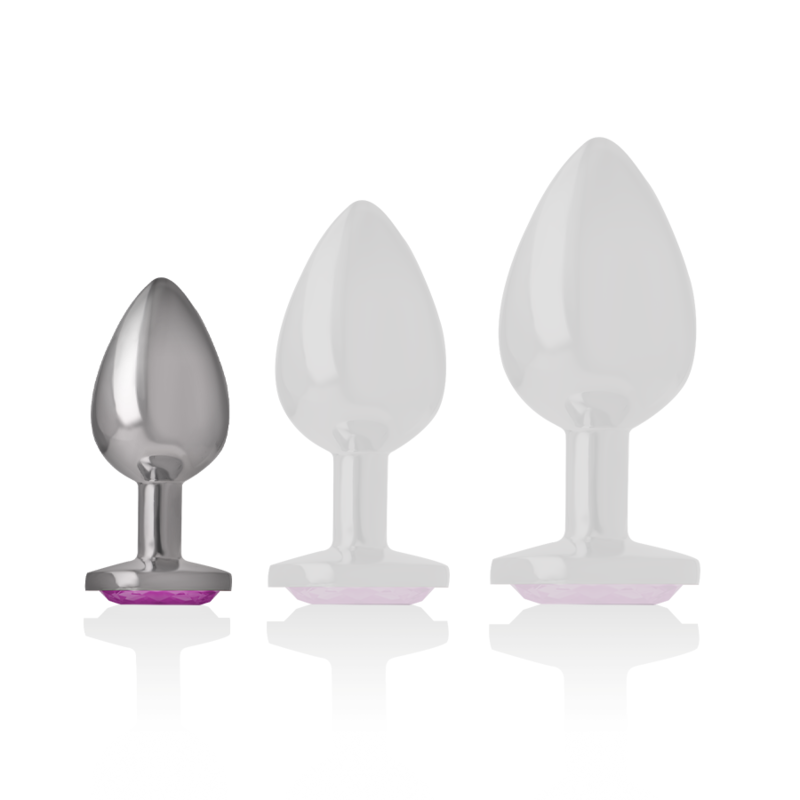 Plug Anal Intense Métal Cristal Rose Taille S - Intense