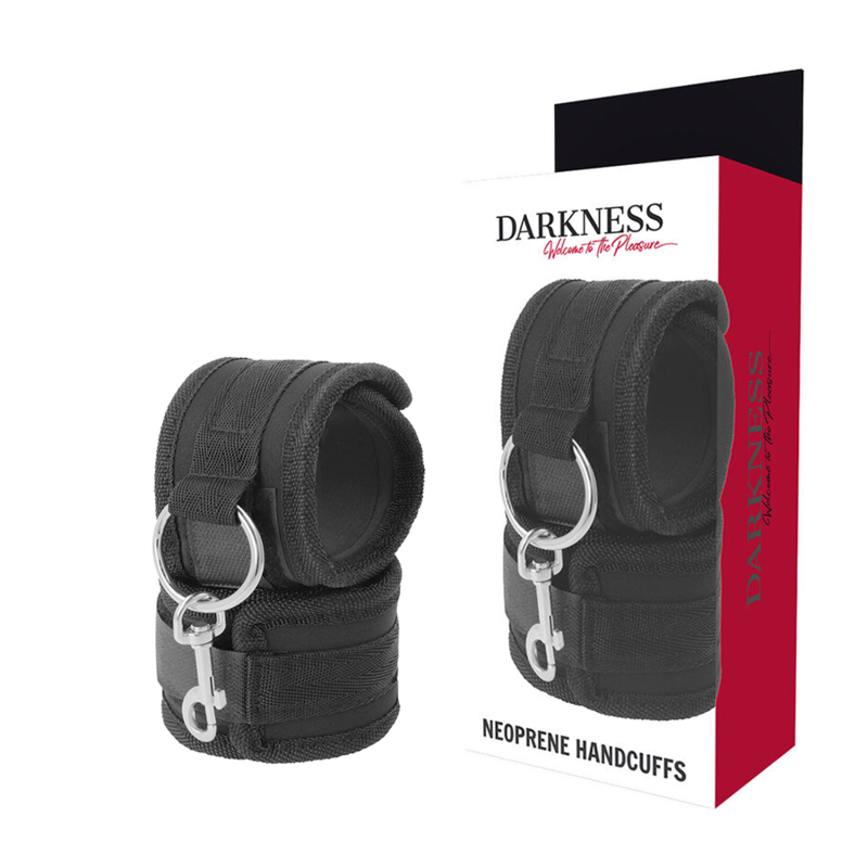 Darkness – Menottes BDSM en Néoprène Noir