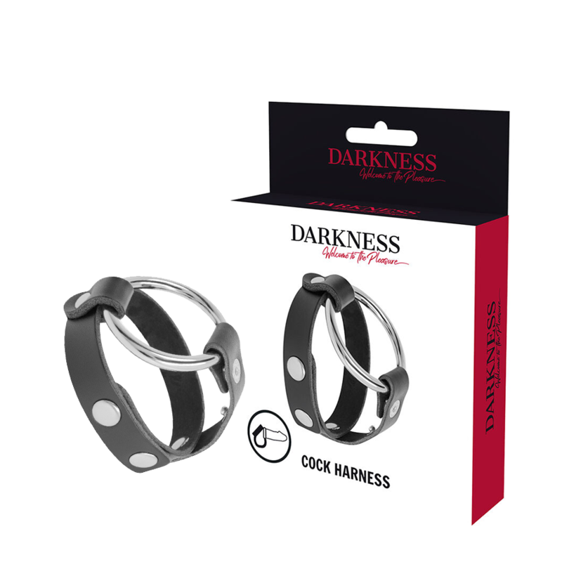Anneau pénien double réglable Darkness noir - Darkness - Darkness