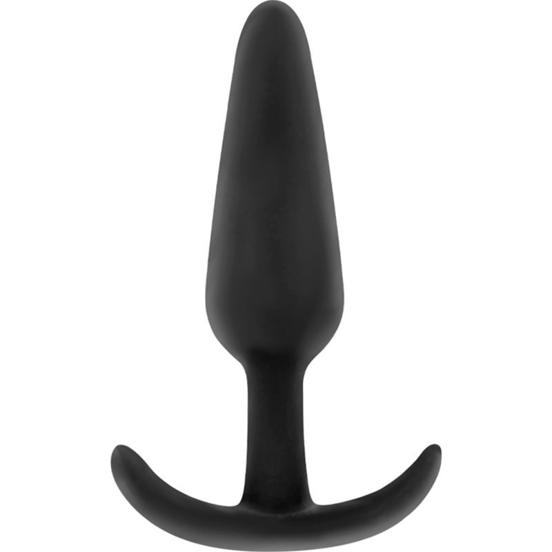 Plug Anal Silicone Hansel Moyen Noir et Argenté - Black&Silver