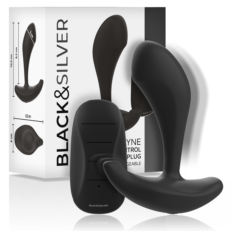 Plug Anal Vibrant Dwayne avec Télécommande - Black&Silver