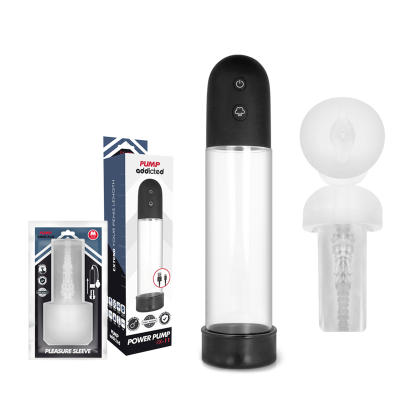 Pompe à érection automatique RX11 avec masturbateur - Pump Addicted - PUMP ADDICTED