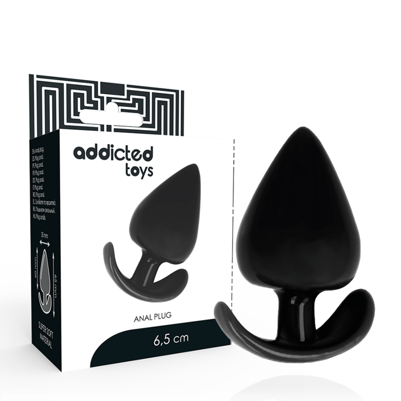 Plug Anal Flexible Noir 6,5 cm - Addicted Toys