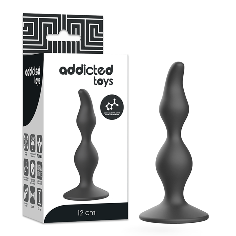 Plug Anal Addicted Toys 12cm Noir - Addicted Toys