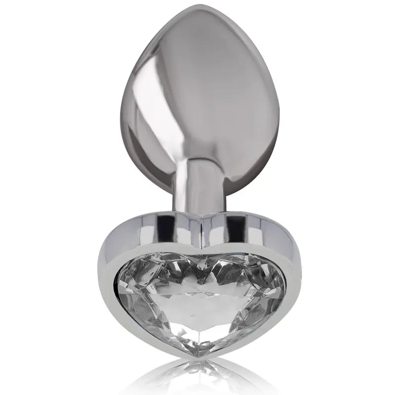 Plug Anal Métal Diamond Jewel Blanc Taille L - Intense