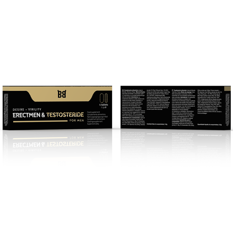 Complément alimentaire Black Bull Erectmen & Testosteride 4 gélules - BLACK BULL