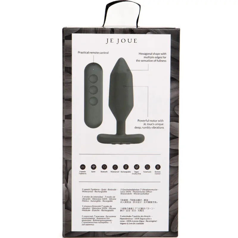 Je Joue - Plug Anal Vibrant Onyx - Noir