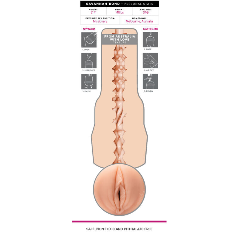 Masturbateur vagin réaliste Savannah Bond - Fleshlight Girls