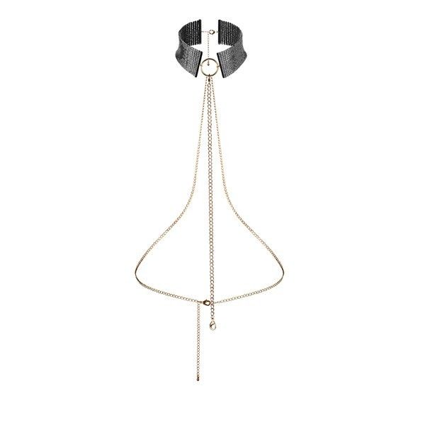 Bijoux Indiscrets - Collier Buste Désir Métallique - Noir