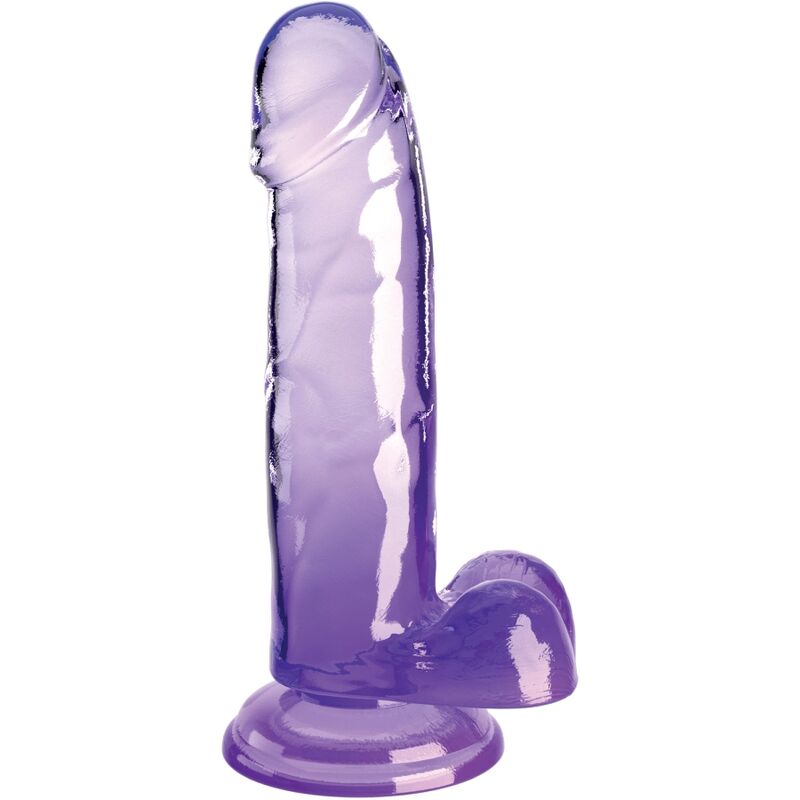 Gode Réaliste King Cock Clear Translucide Violet - Pipedream