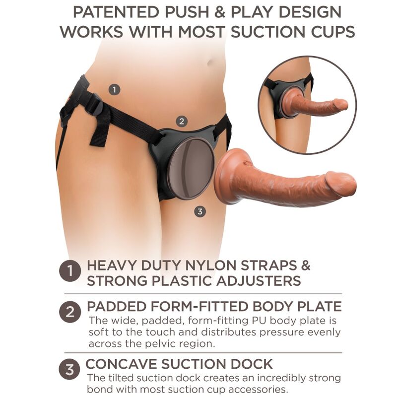 Harnais King Cock Elite avec Gode 17,8 cm - Pipedream