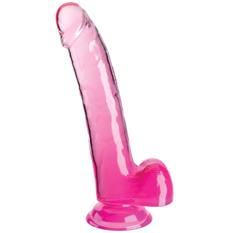 Gode Réaliste King Cock Clear Translucide Rose 20.3cm - Pipedream