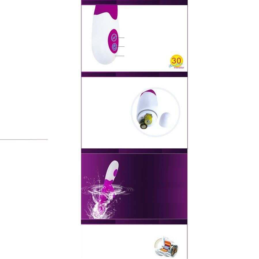 Vibromasseur Flirtation Snappy Lilas et Blanc - Pretty Love