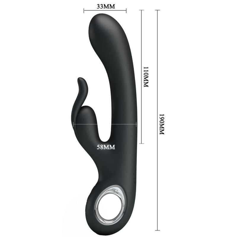 Vibromasseur Lapin Carina Noir - Pretty Love - PRETTY LOVE