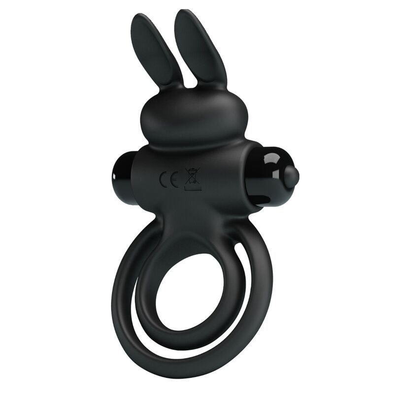 Anneau Pénien Vibrant Pretty Love Rabbit Vibrator III Noir