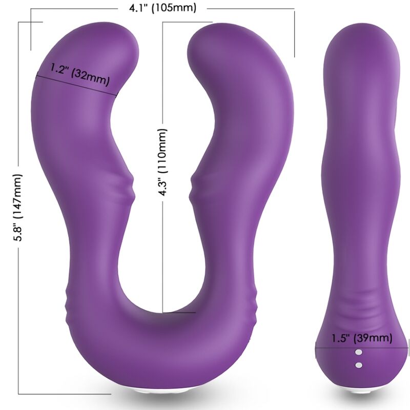 Vibromasseur Double Seraph Violet Télécommandé - Armony