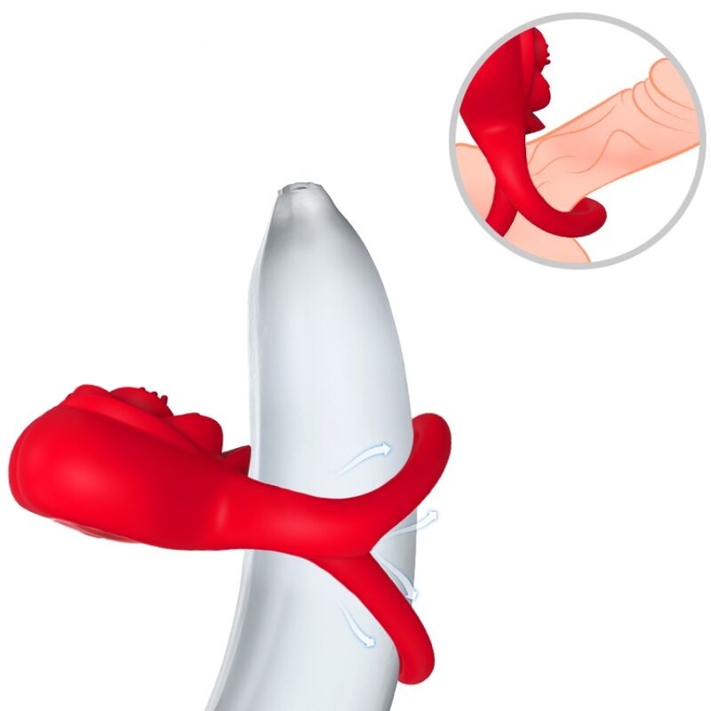 Anneau Vibrant Armony Cœur Rouge - Armony