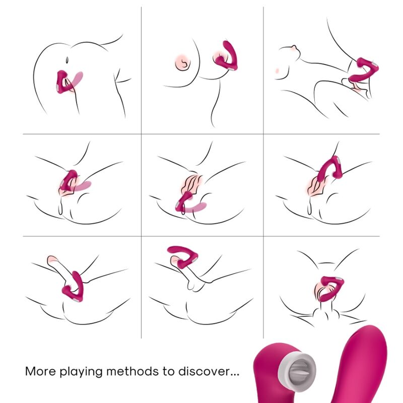 Stimulateur Clitoridien Secretkiss Léchage Vibrant Fuchsia - Armony