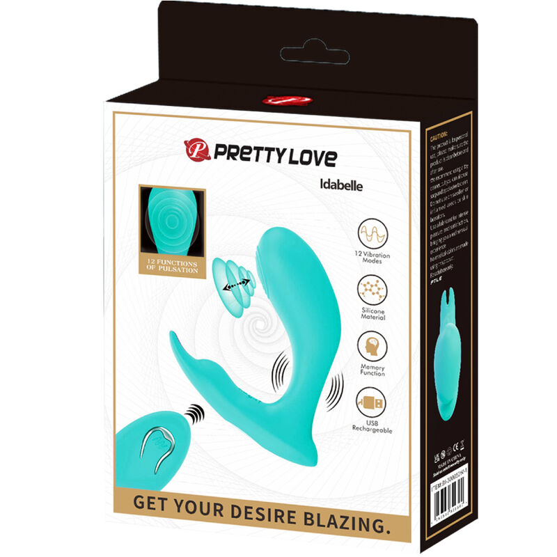 Vibromasseur Télécommandé Idabelle Bleu - Pretty Love - PRETTY LOVE BOTTOM