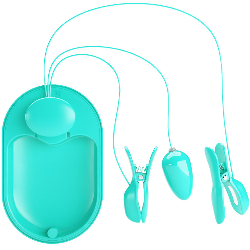 Pinces Tétons Électrostimulation Pretty Love Bleues - Pretty Love - PRETTY LOVE FLIRTATION