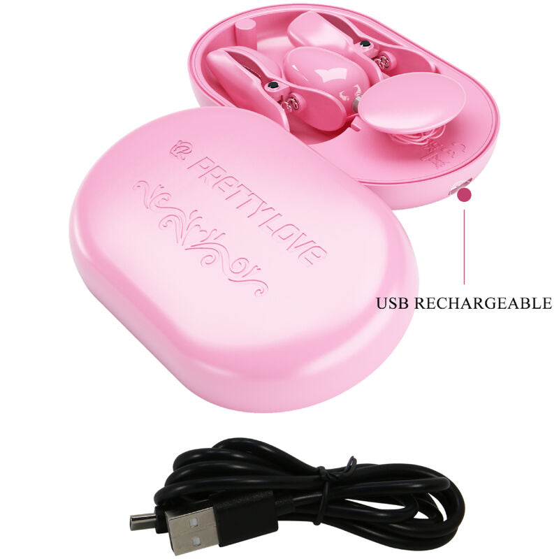 Pinces Électrostimulation Pretty Love Rose - Pretty Love - PRETTY LOVE FLIRTATION