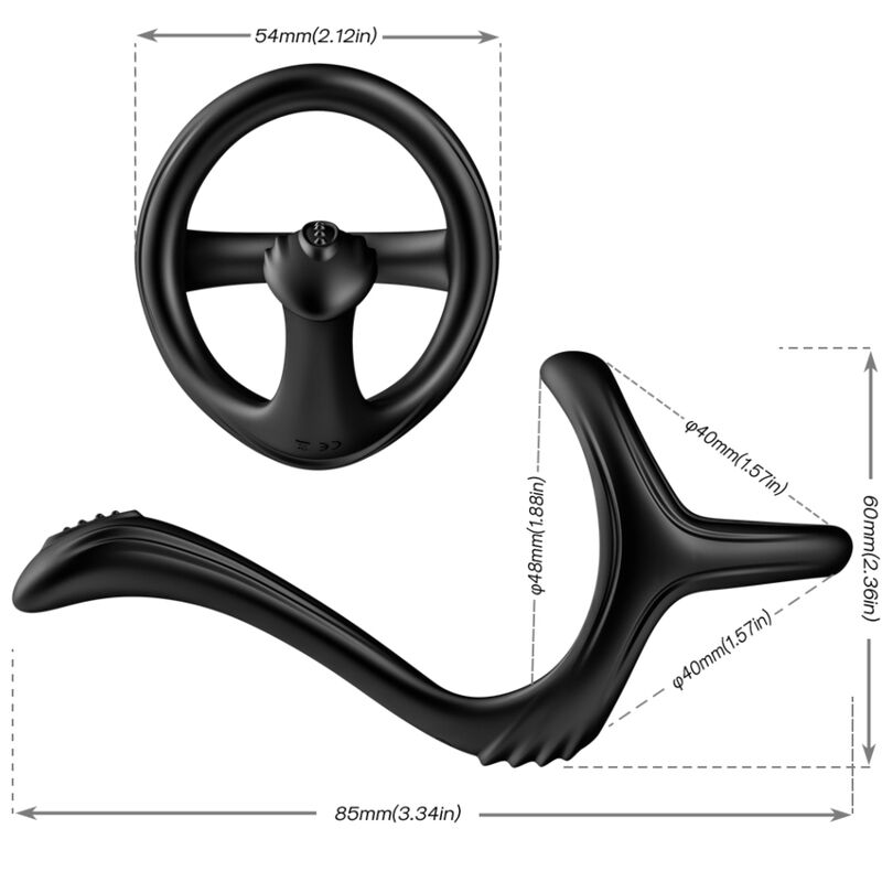 Anneau Pénien Double Trésor Noir - Armony