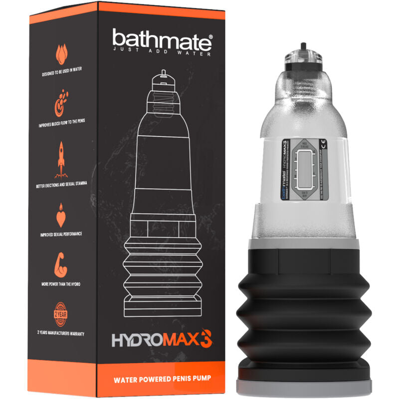 Bathmate - Pompe à pénis Hydromax3 Transparent - 8 cm maximum