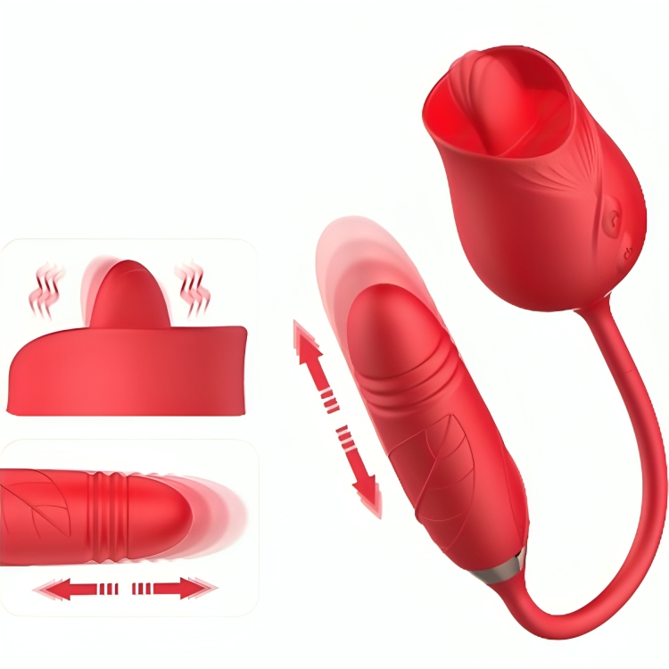 Stimulateur Clitoridien Delight Flower Rouge - Armony