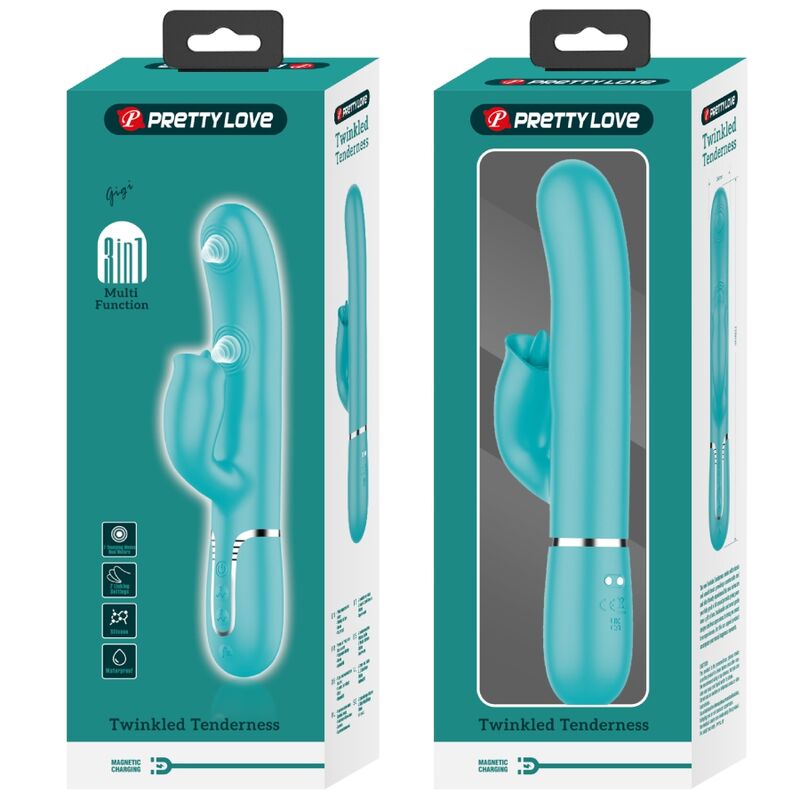 Pretty Love – Vibromasseur Rabbit Gigi Vert Aqua