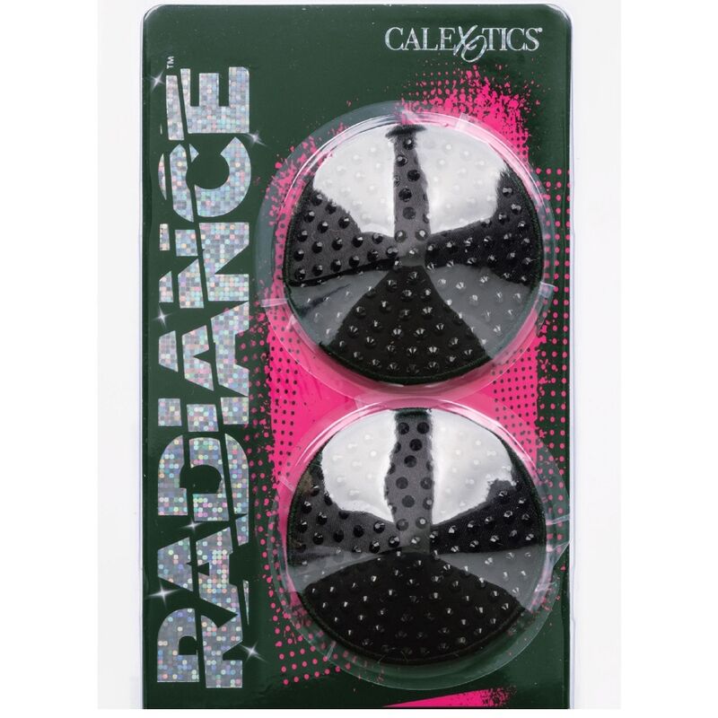 Cache-Tétons Radiance Heart Pierres Scintillantes Noir - CalExotics