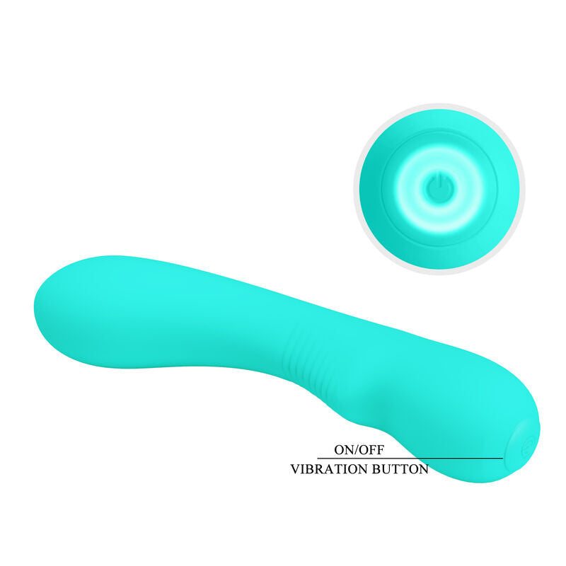 Vibrateur Rechargeable Prescott Vert Aqua - Pretty Love