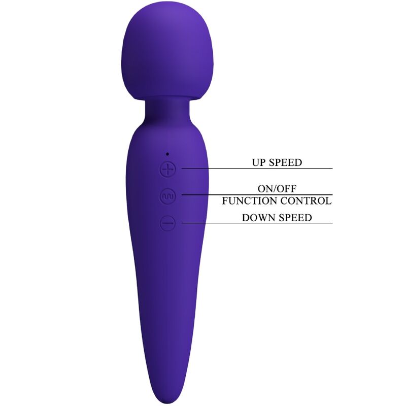 Masseur Vibrant Meredith 12 Modes Violet - Pretty Love