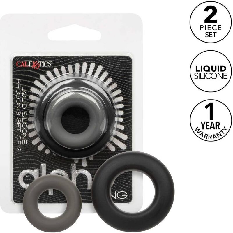 Anneau Pénien Alpha Prolong Lot de 2 Gris - CalExotics