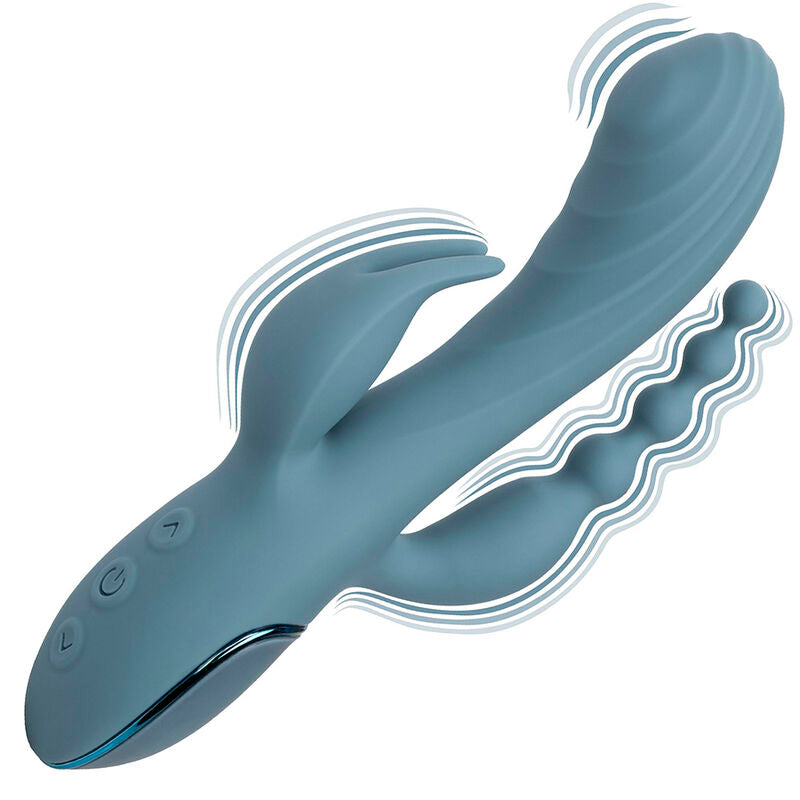 Vibrateur Triple Ecstasy Gris - CalExotics
