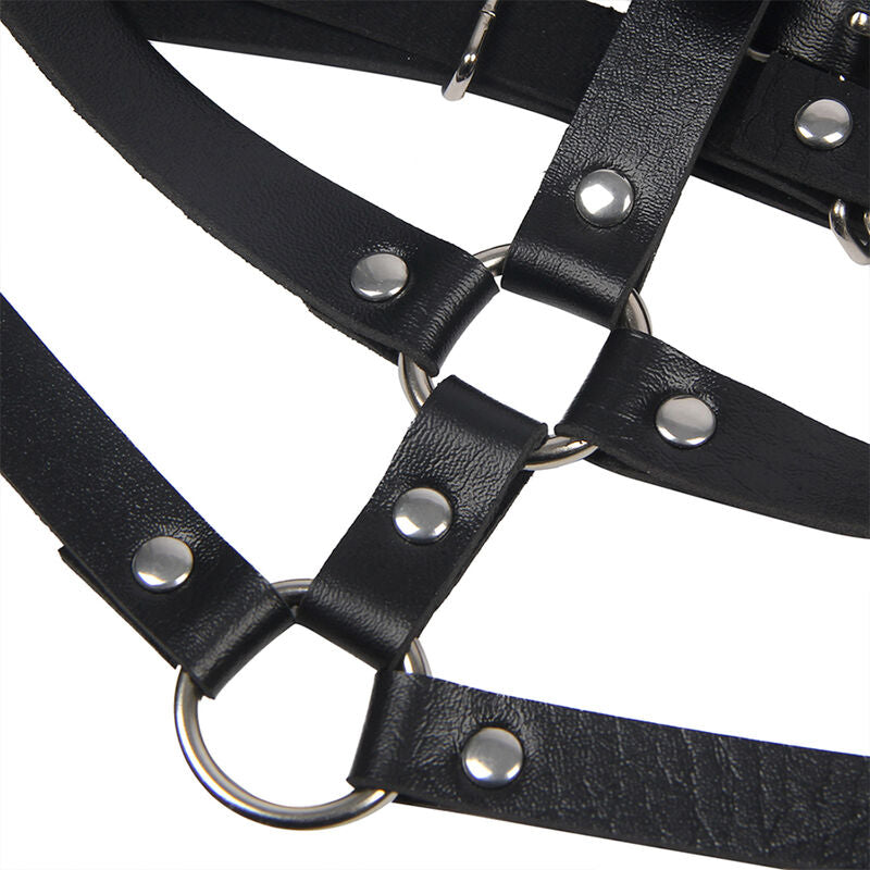 Harnais Poitrine Subblime Anneau Cuir Noir - Subblime - SUBBLIME FETISH