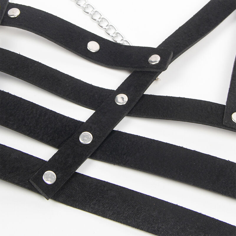 Harnais Corset Noir avec Chaînes Taille Unique - Subblime - SUBBLIME FETISH