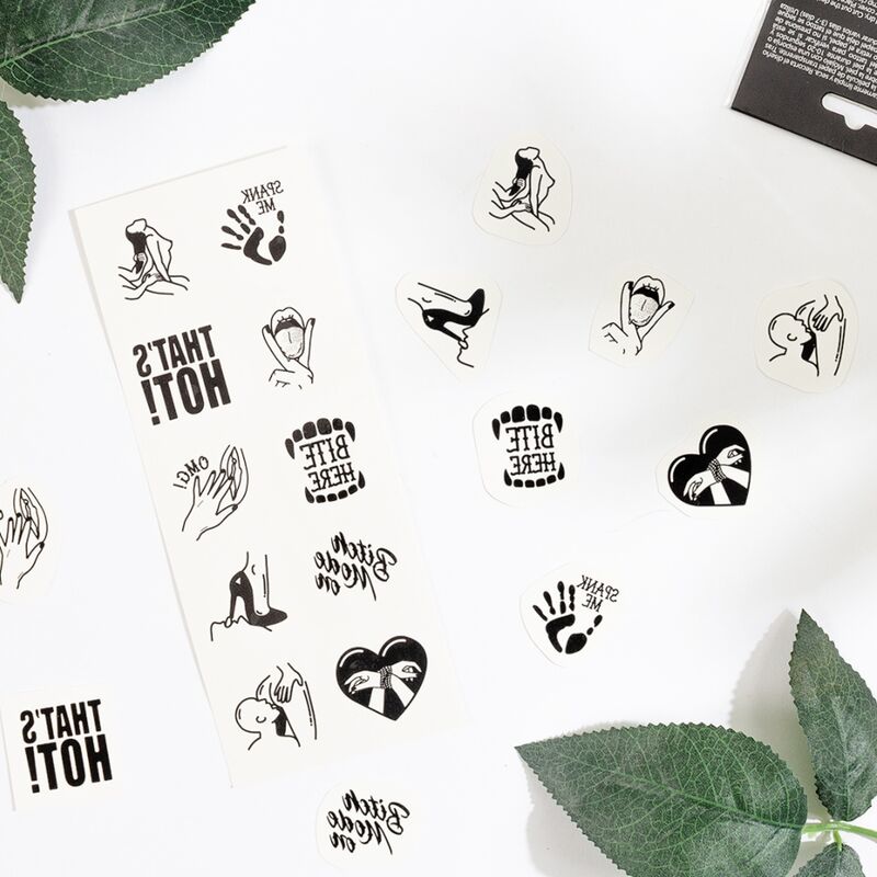 Secret Play - 10 Tatouages Temporaires Kinky Collection