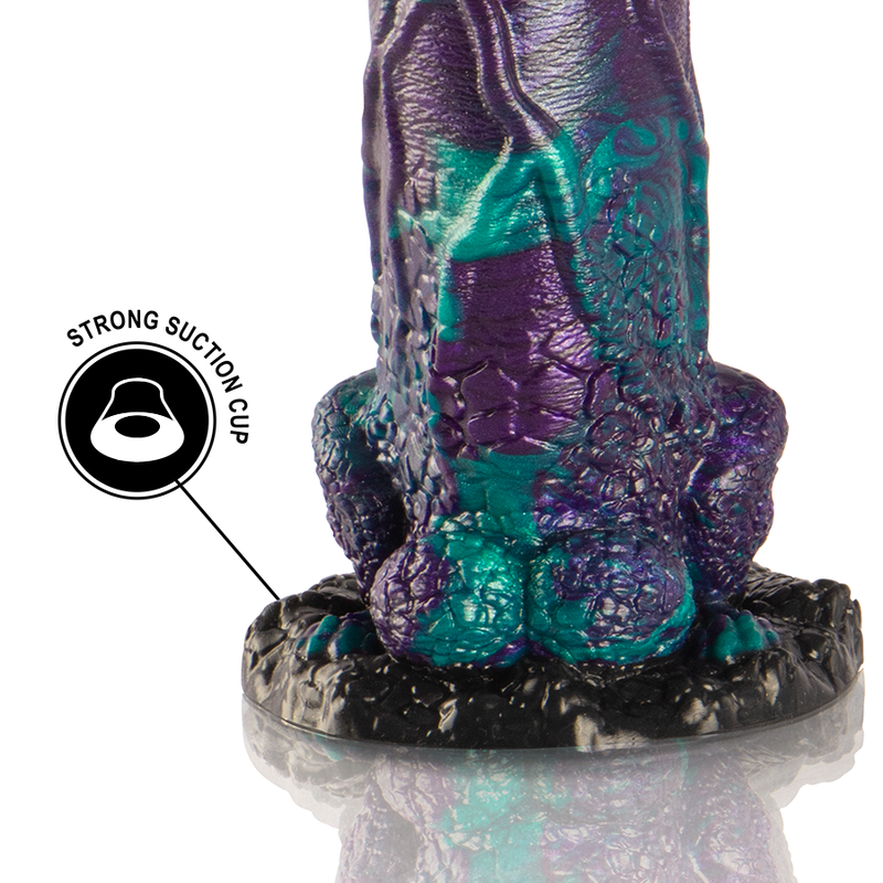 Gode Fantasy Écailleux Double Plaisir – Grande Taille - Basilic - Epic