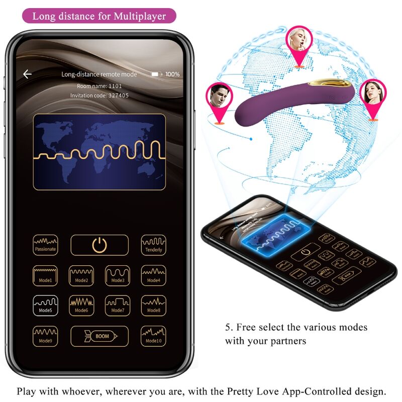 Vibromasseur Point G Ethan Rechargeable Violet - Pretty Love - PRETTY LOVE SMART